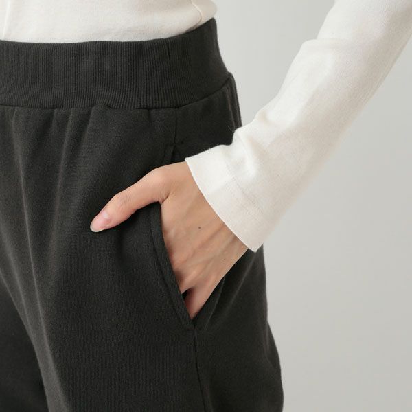 オーガニックコットン 裏起毛 フレアパンツ