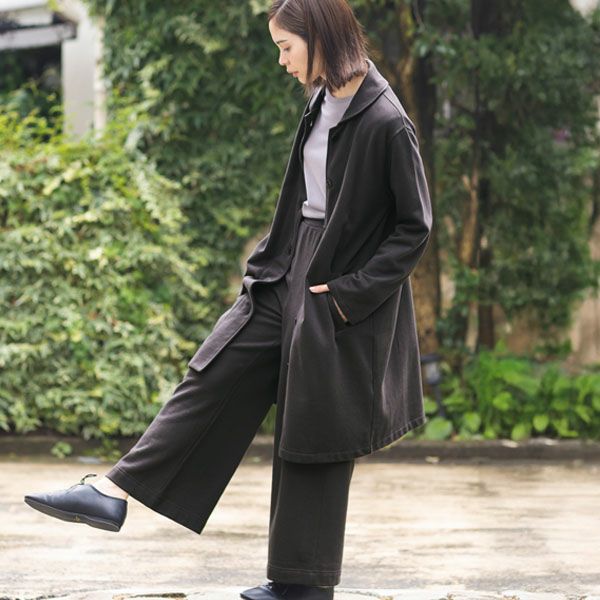 オーガニックコットン 裏起毛 フレアパンツ