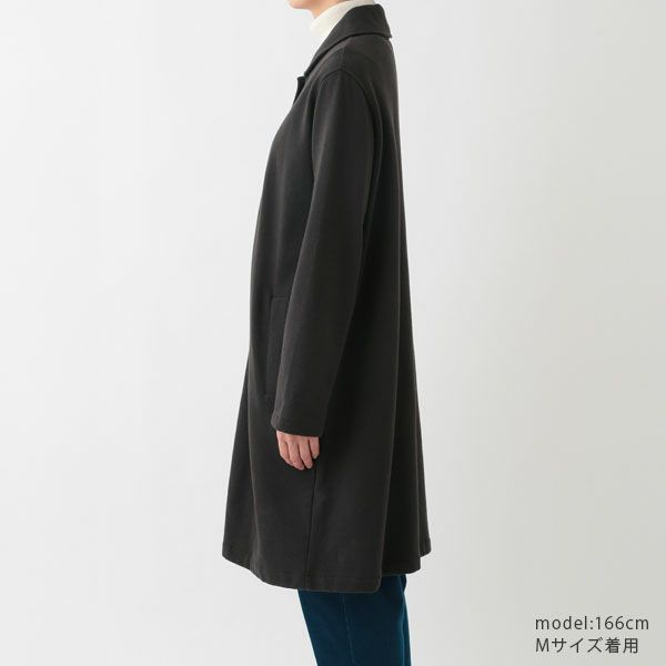 オーガニックコットン 裏起毛 ラウンドカラーコート