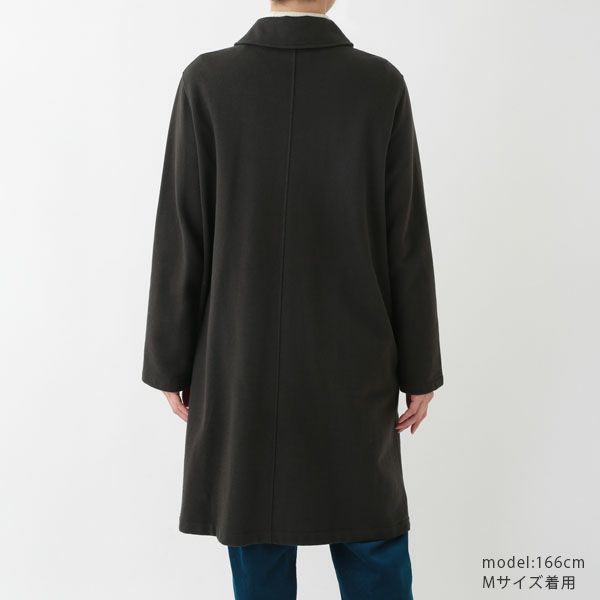 オーガニックコットン 裏起毛 ラウンドカラーコート