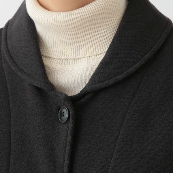 オーガニックコットン 裏起毛 ラウンドカラーコート