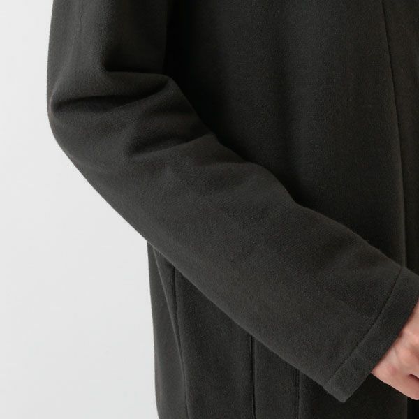 オーガニックコットン 裏起毛 ラウンドカラーコート