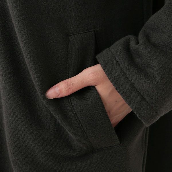 オーガニックコットン 裏起毛 ラウンドカラーコート