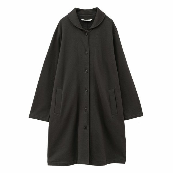 オーガニックコットン 裏起毛 ラウンドカラーコート