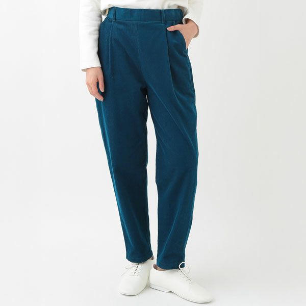 オーガニックコットン コーデュロイテーパードパンツ