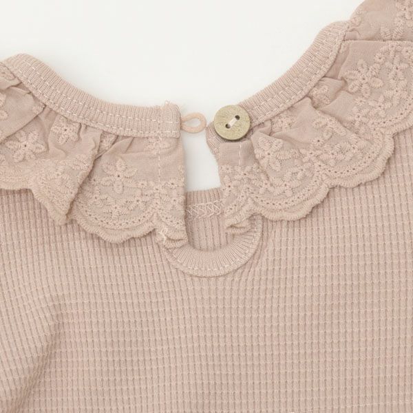 オーガニックコットン ベビー ラッフルカラーボディ