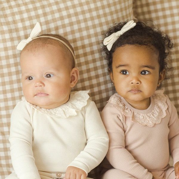 オーガニックコットン ベビー ラッフルカラーボディ