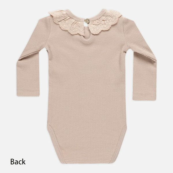 オーガニックコットン ベビー ラッフルカラーボディ