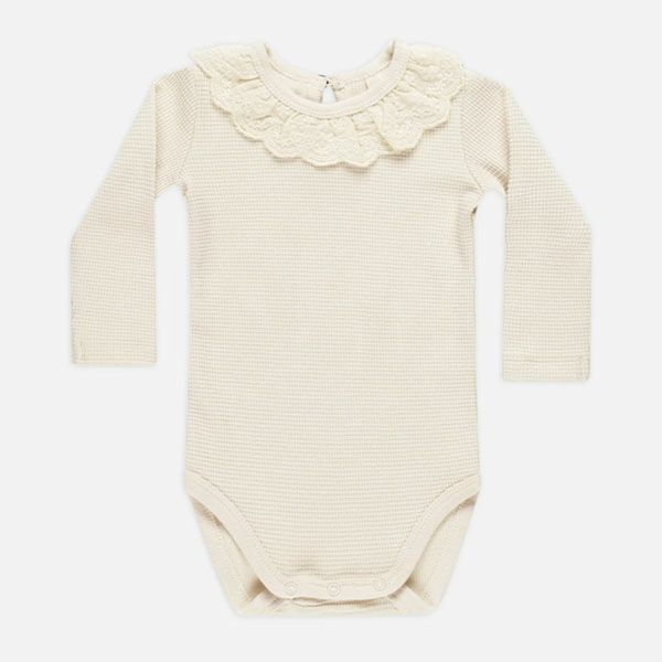 オーガニックコットン ベビー ラッフルカラーボディ