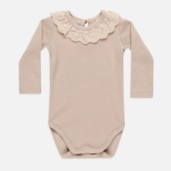 オーガニックコットン ベビー ラッフルカラーボディ