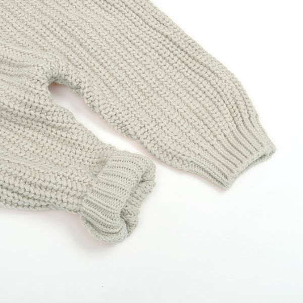 オーガニックコットン ベビー チャンキーニット ジャンプスーツ(長袖)