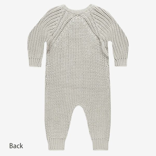 オーガニックコットン ベビー チャンキーニット ジャンプスーツ(長袖)