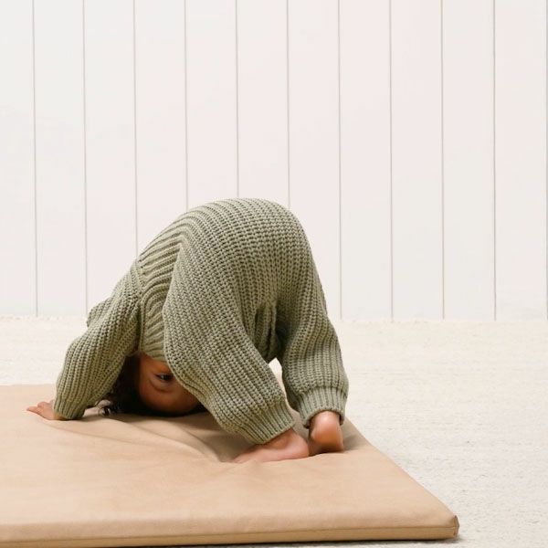 オーガニックコットン ベビー チャンキーニット ジャンプスーツ(長袖)