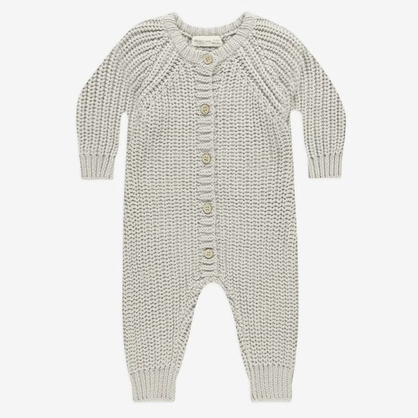オーガニックコットン ベビー チャンキーニット ジャンプスーツ(長袖)