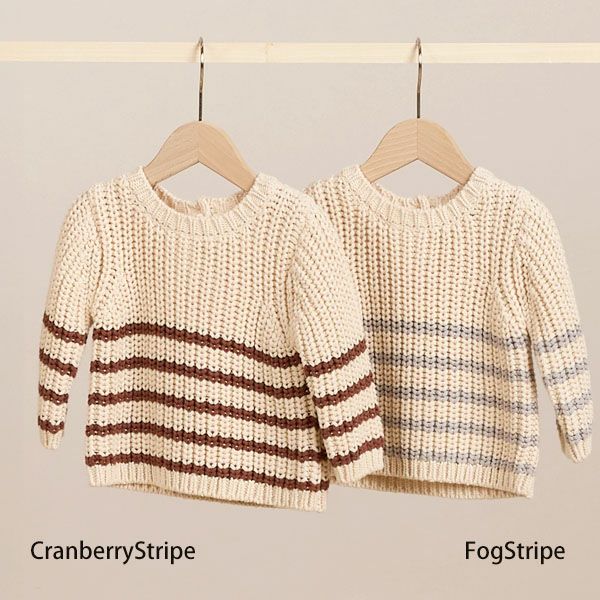 オーガニックコットン ベビー 畔編みニットセーター