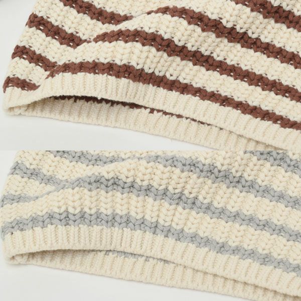 オーガニックコットン ベビー 畔編みニットセーター