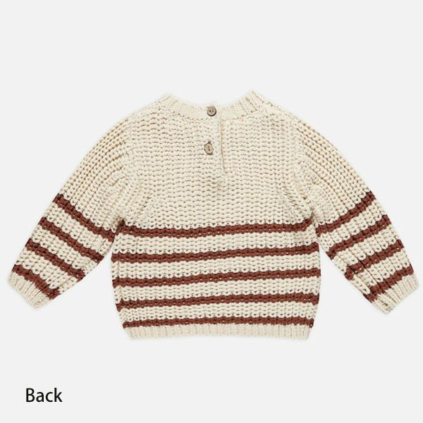 オーガニックコットン ベビー 畔編みニットセーター