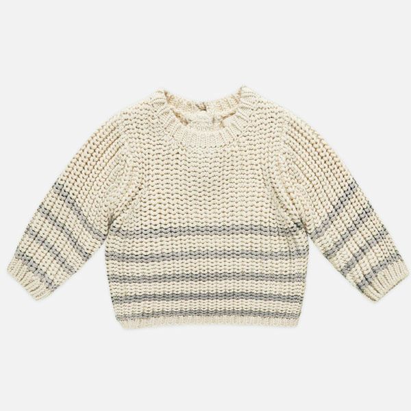 オーガニックコットン ベビー 畔編みニットセーター