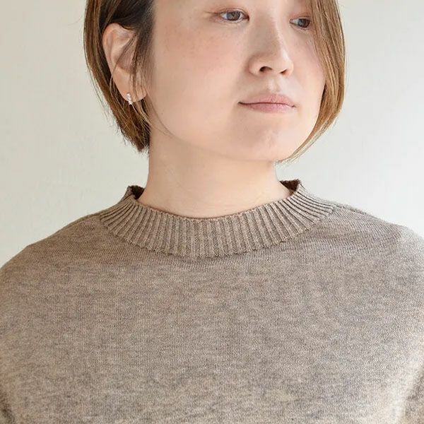 オーガニックコットン＆ヤク モックネックベスト
