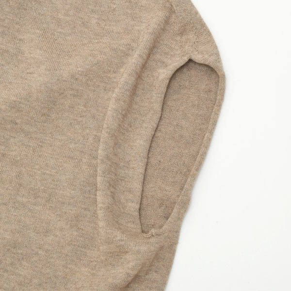 オーガニックコットン＆ヤク モックネックベスト