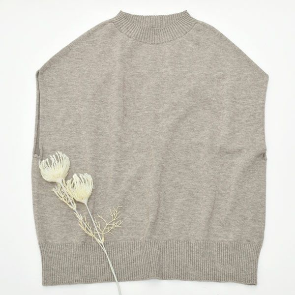 オーガニックコットン＆ヤク モックネックベスト