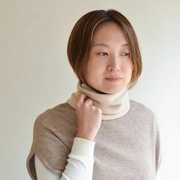 オーガニックコットン 裏シルク ネックウォーマー