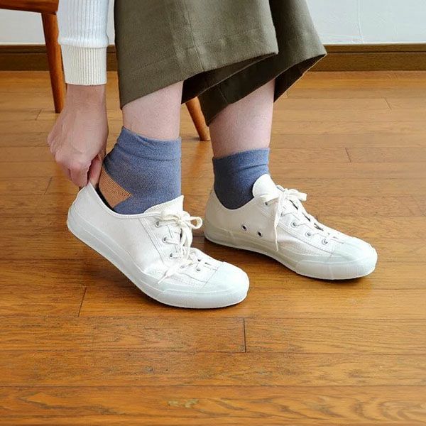 オーガニックコットン 配色ソックスMサイズ