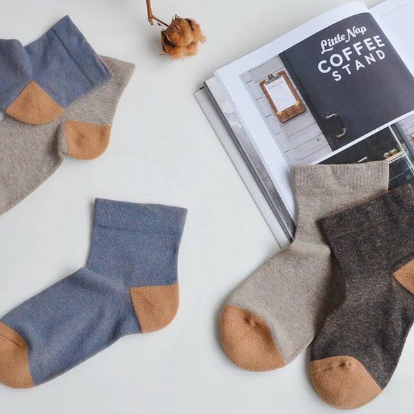 オーガニックコットン 配色ソックスMサイズ