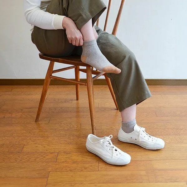 オーガニックコットン 配色ソックスLサイズ