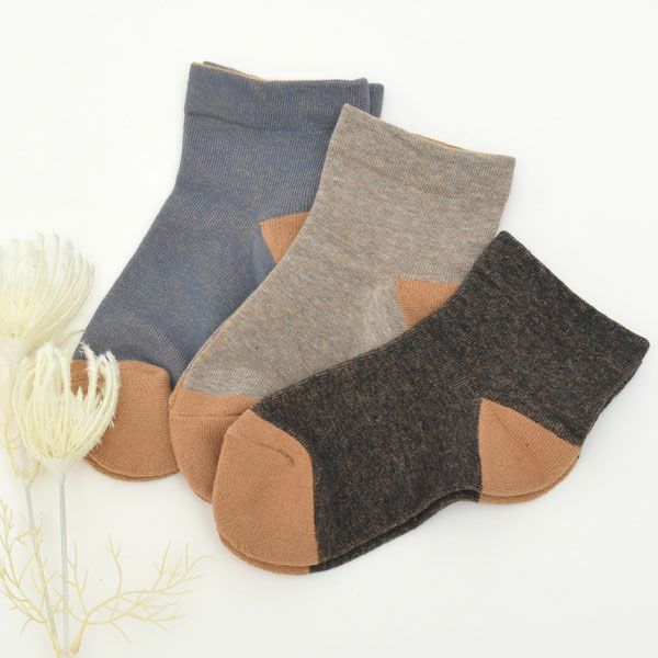 オーガニックコットン 配色ソックスLサイズ