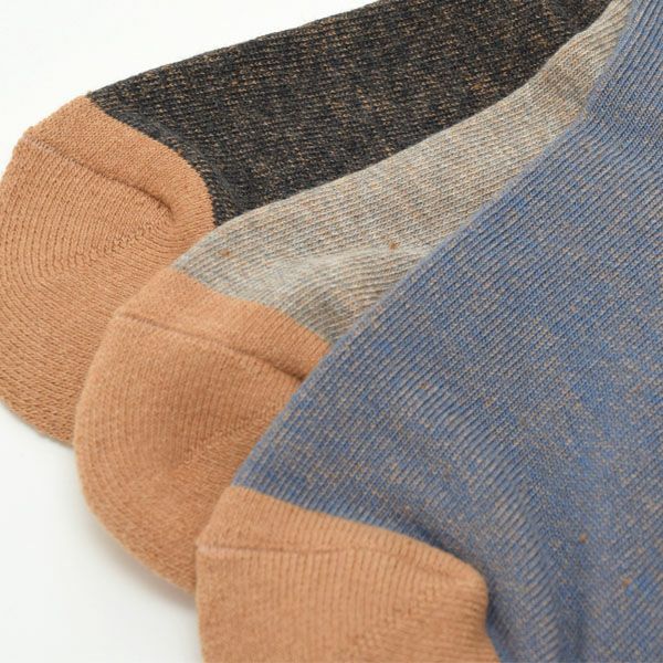 オーガニックコットン 配色ソックスLサイズ