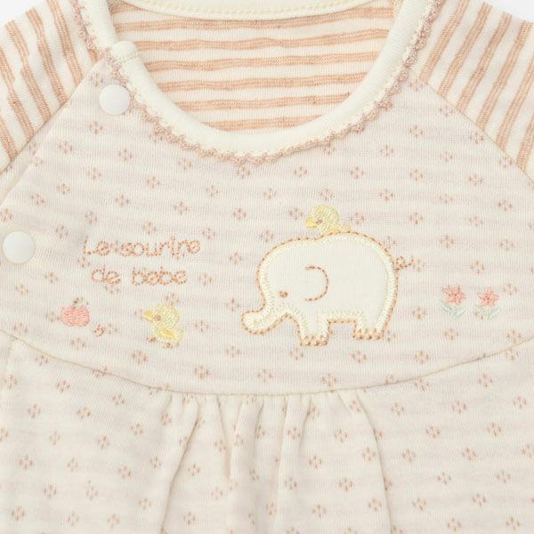 オーガニックコットン ベビー 接結ドレスオール