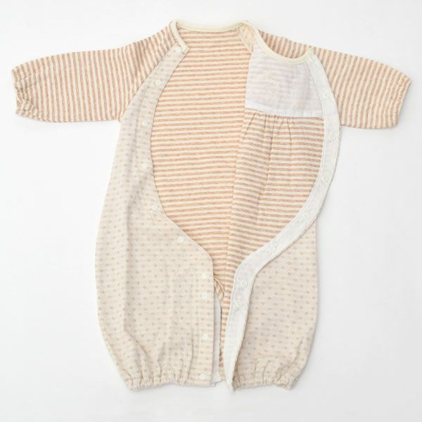 オーガニックコットン ベビー 接結ドレスオール