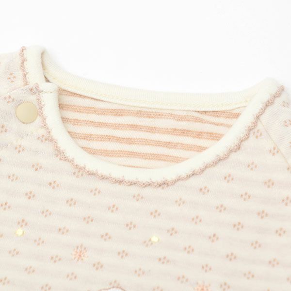 オーガニックコットン ベビー 接結ひつじカバーオール