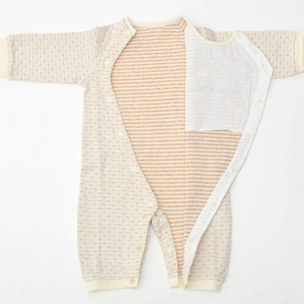 オーガニックコットン ベビー 接結ひつじカバーオール
