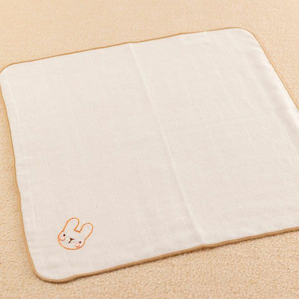 オーガニックコットン ベビー【刺しゅう】ガーゼ ハンカチ