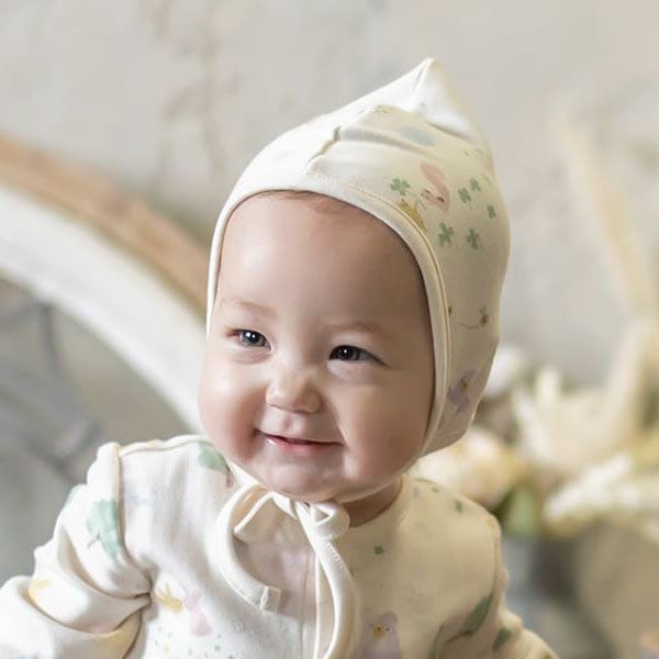 オーガニックコットン ベビー【夢みる森】スムース ボンネット