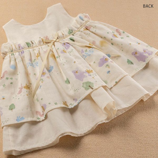 オーガニックコットン ベビー【夢みる森】ダブルガーゼ ドレス