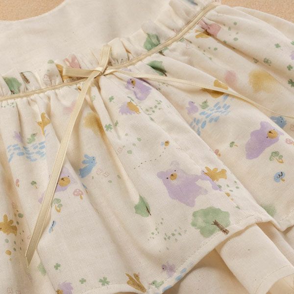 オーガニックコットン ベビー【夢みる森】ダブルガーゼ ドレス