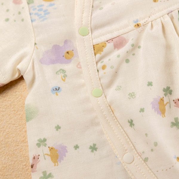 オーガニックコットン ベビー【夢みる森】ダブルガーゼ ロンパース