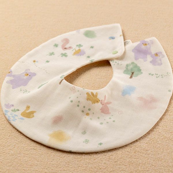 オーガニックコットン ベビー【夢みる森】ダブルガーゼ スタイ