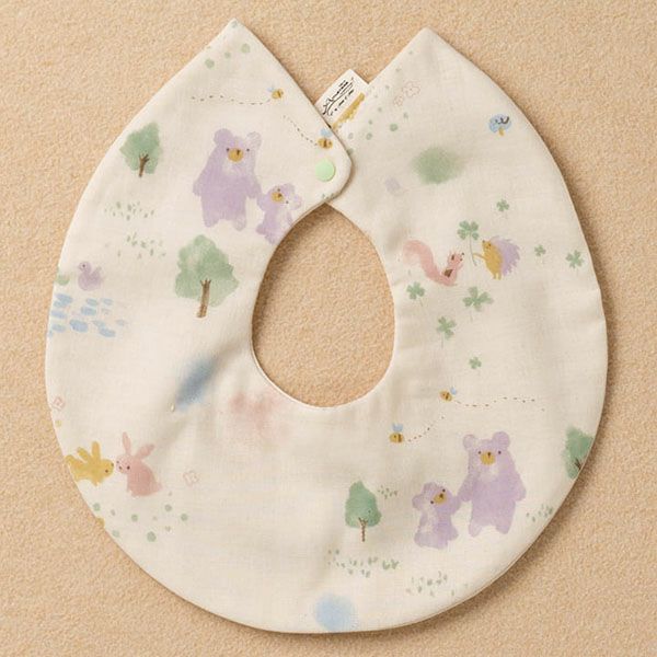 オーガニックコットン ベビー【夢みる森】ダブルガーゼ スタイ