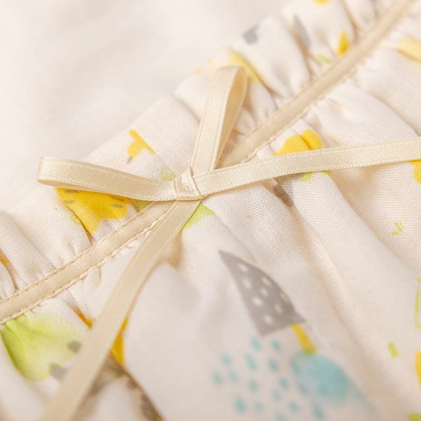 オーガニックコットン ベビー【ミントの森】ダブルガーゼ ドレス