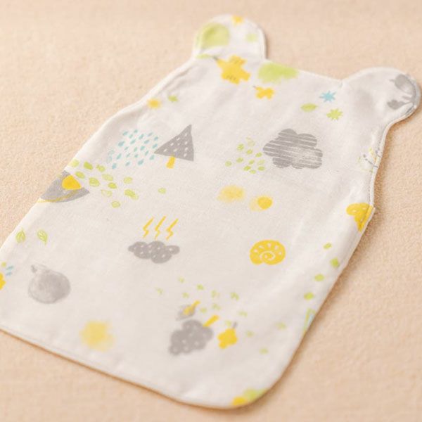 オーガニックコットン ベビー【ミントの森】ダブルガーゼ 汗取りパッド