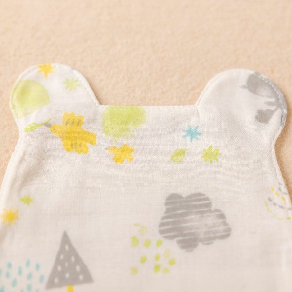 オーガニックコットン ベビー【ミントの森】ダブルガーゼ 汗取りパッド