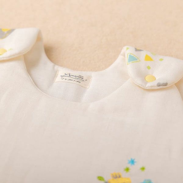 オーガニックコットン ベビー【ミントの森】ダブルガーゼ スリーパー