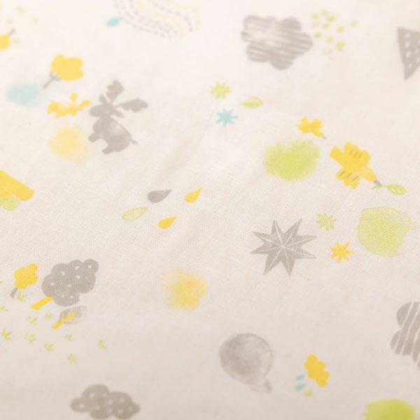 オーガニックコットン ベビー【ミントの森】ダブルガーゼ スリーパー