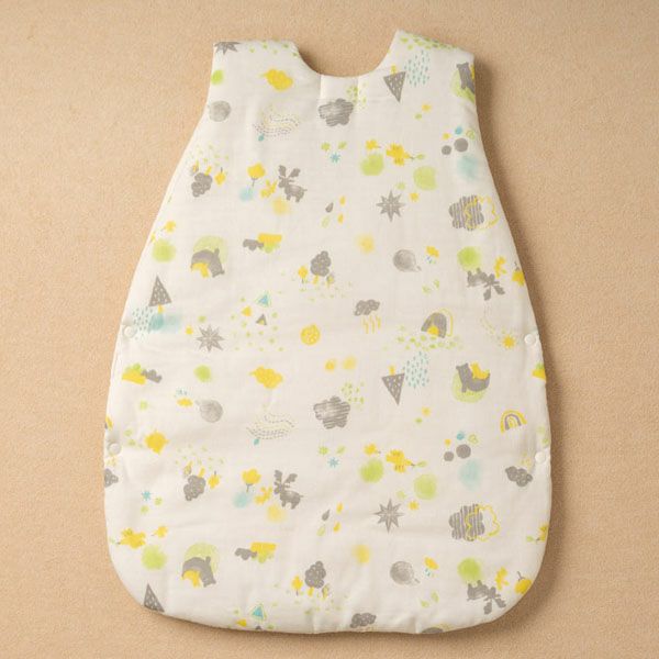 オーガニックコットン ベビー【ミントの森】ダブルガーゼ スリーパー
