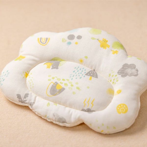 オーガニックコットン ベビー【ミントの森】ダブルガーゼ まくら