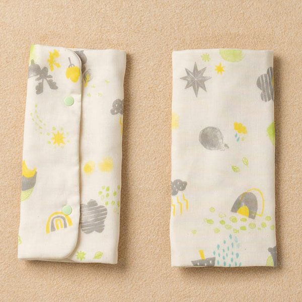 オーガニックコットン ベビー【ミントの森】ダブルガーゼ ベルトカバー